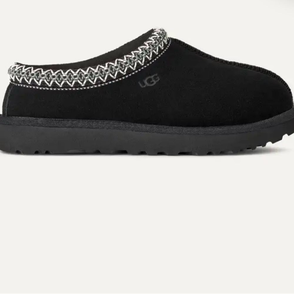 UGG Tasman Slippers Black Suede Size 9 – Cozy Shearling Slip-Ons
